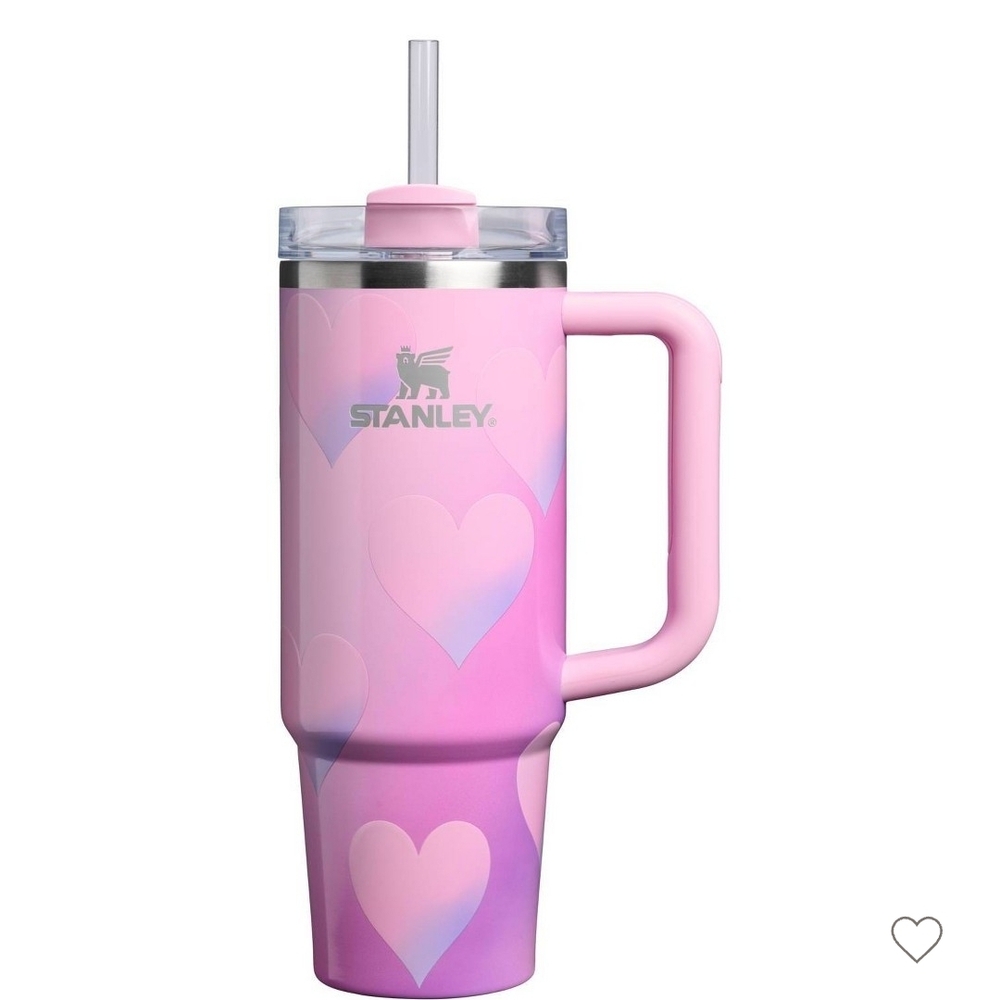 2026 Target Exclusive Valentines Stanley Powder Pink Heart Gradient Tumbler 30oz